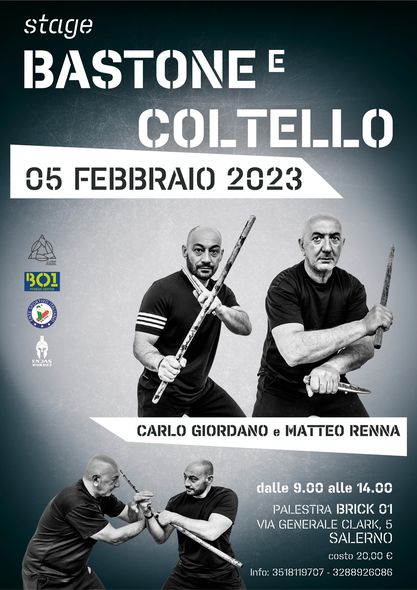 Stage bastone e coltello Carlo Giordano e Matteo Renna - Difesa Personale  Istintiva - Formazione Marziale Multidisciplinare Civile e Professionale -  Krav Maga Kapap - פנים אל פנים